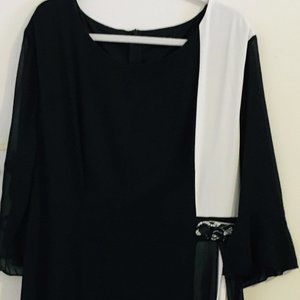 SHEIN Women's Black & White Dress